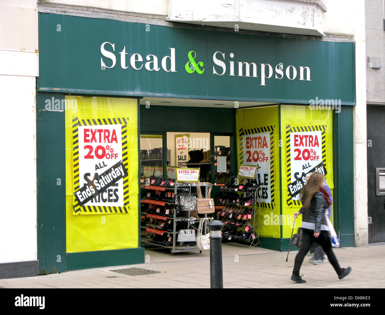 Stead & Simpson shoe shop Worthing West Sussex UK Stock Photo