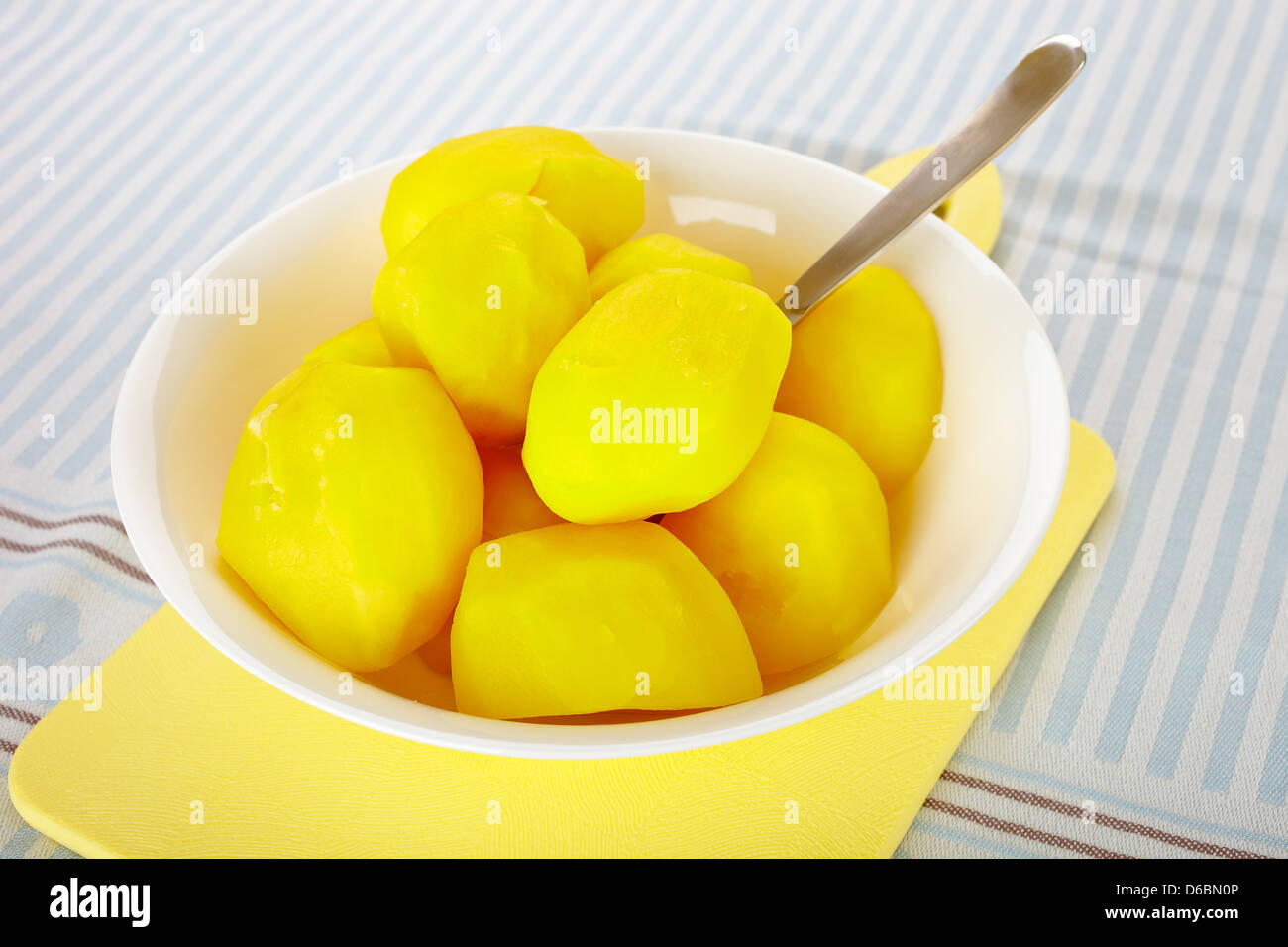 Boiled potatoes in a bowl Stock Photo