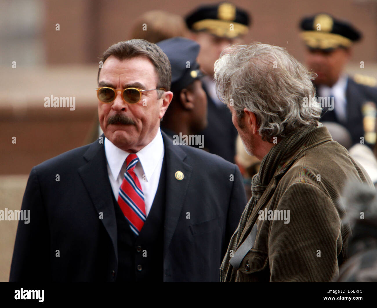 Tom Selleck Filming On The Set Of The Television Show 'Blue Bloods' New ...