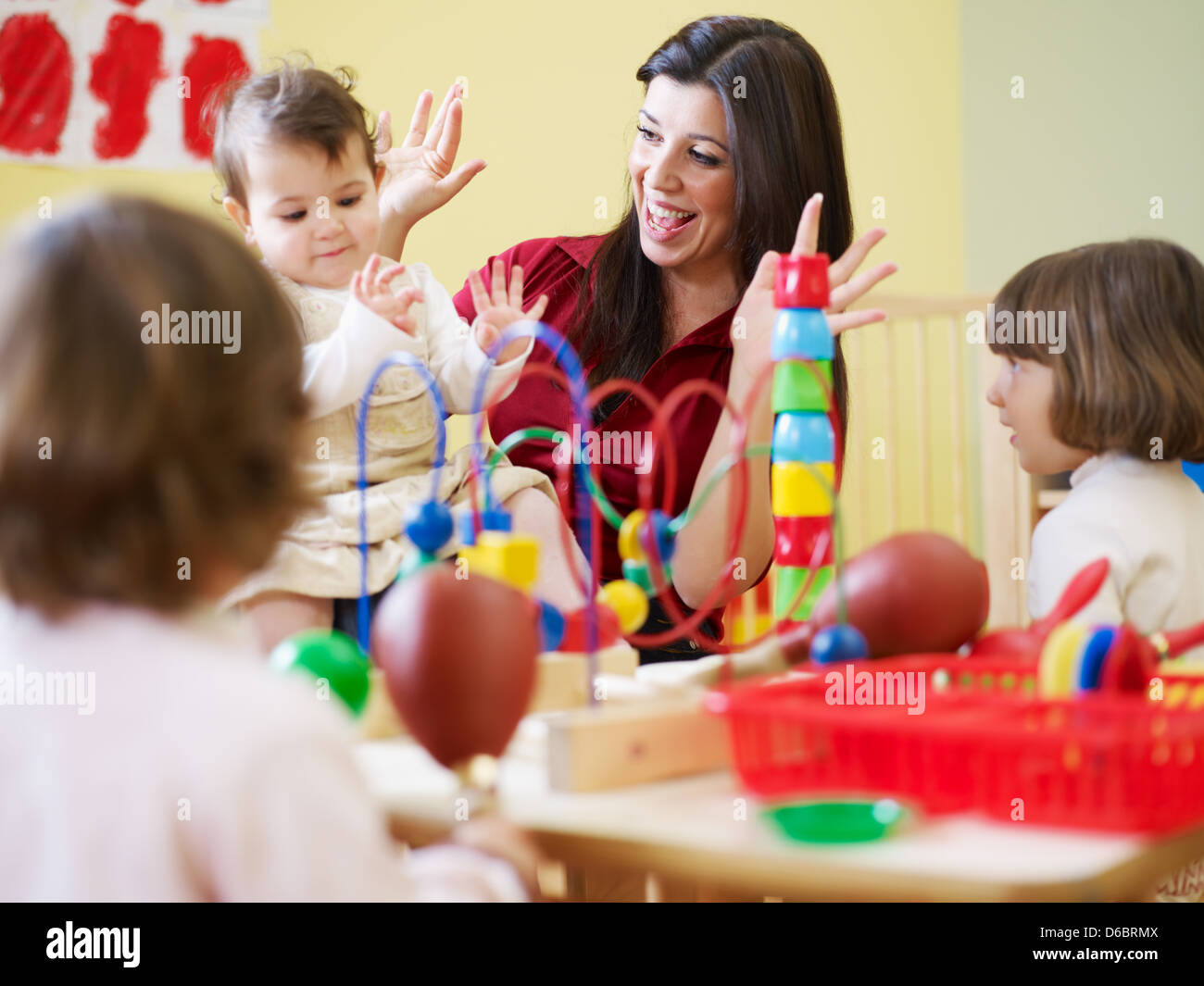 child,playing,childcare,children gardener Stock Photo