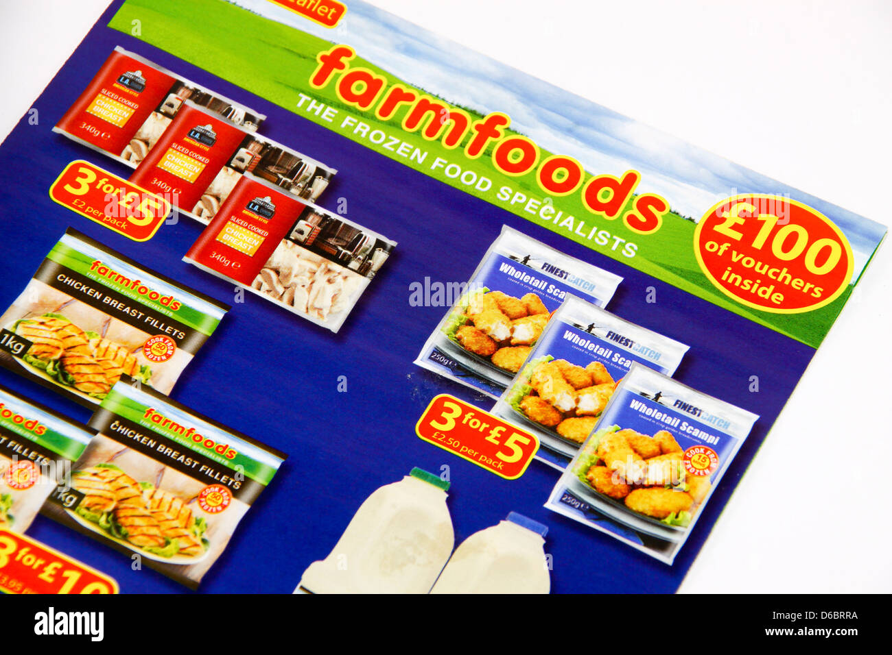 Farmfoods frozen food promotional mailing Stock Photo