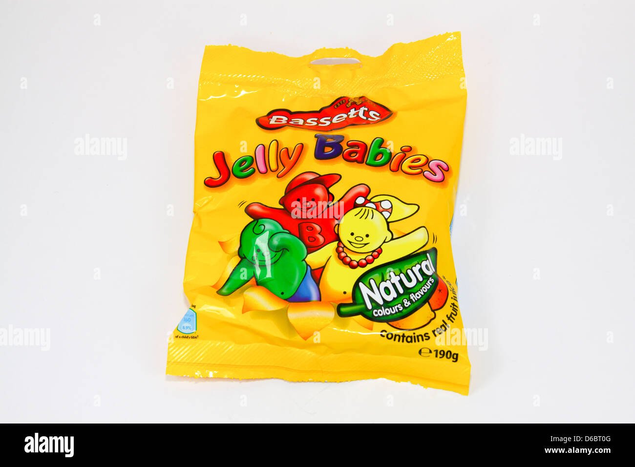 190g packet of Bassetts Jelly Babies sweets Stock Photo