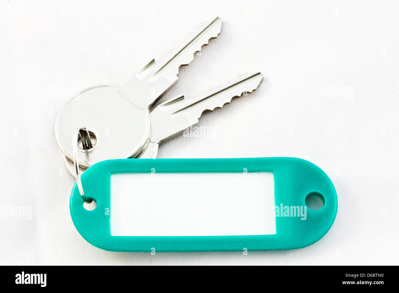 Blank tag and keys Stock Photo Alamy