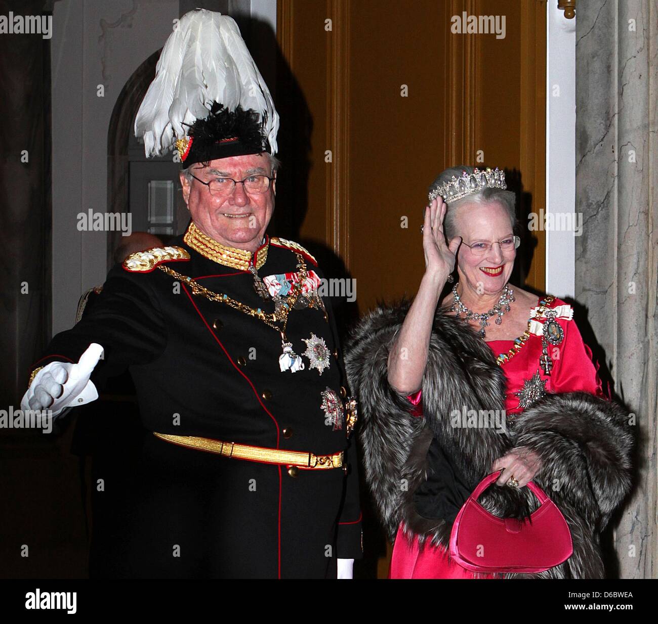 Danish Queen Margrethe and Prince Consort Henrik attend the annual New