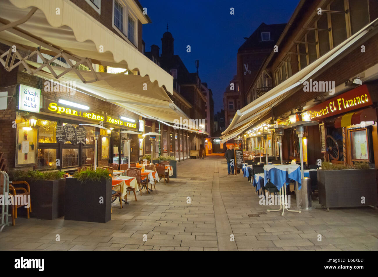 Schneider-Wibbel-Gasse restaurant alley Altstadt the old town Dusseldorf  city North Rhine Westphalia region western Germany Stock Photo - Alamy