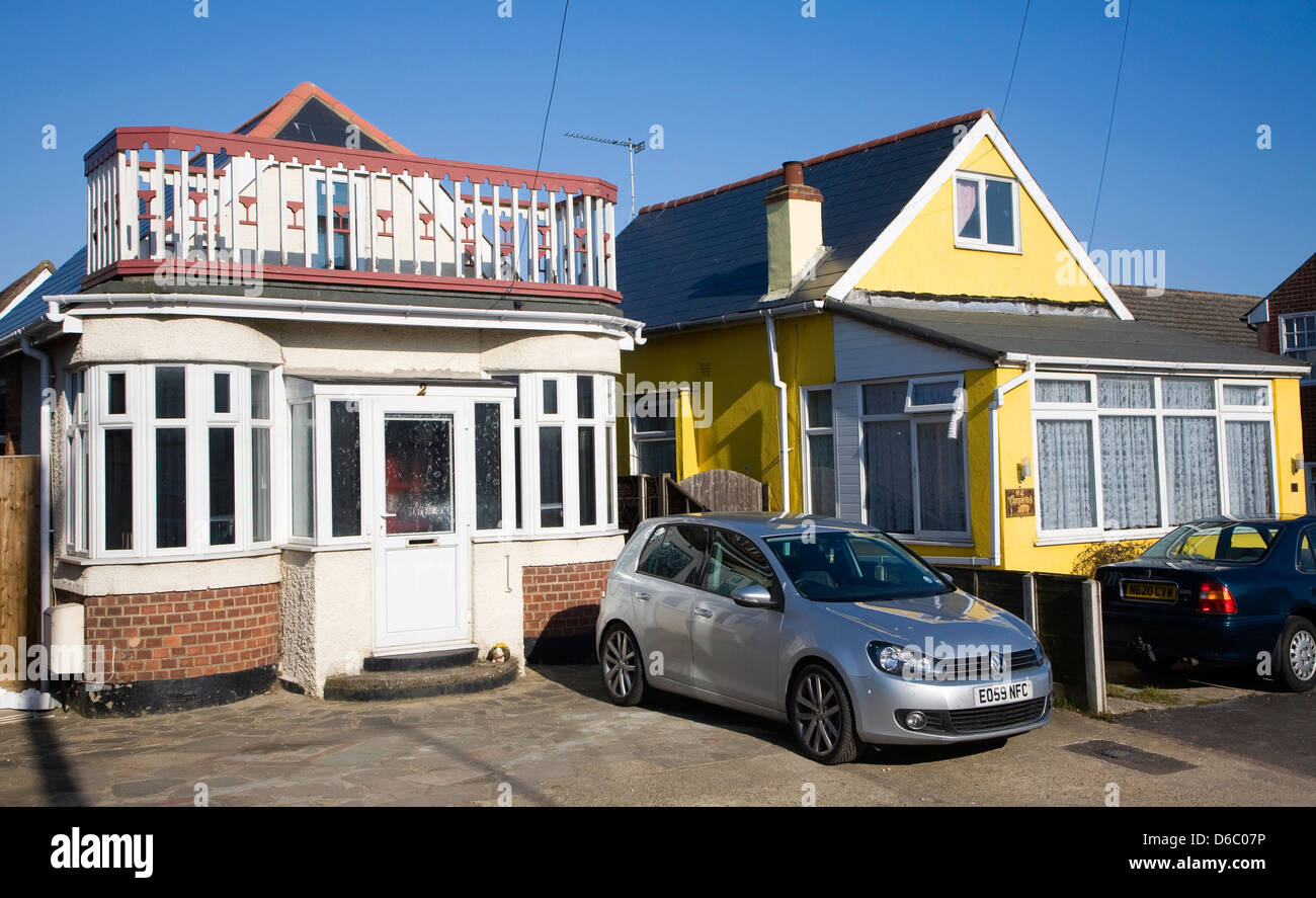 Private housing in Jaywick, Essex, England Stock Photo Alamy