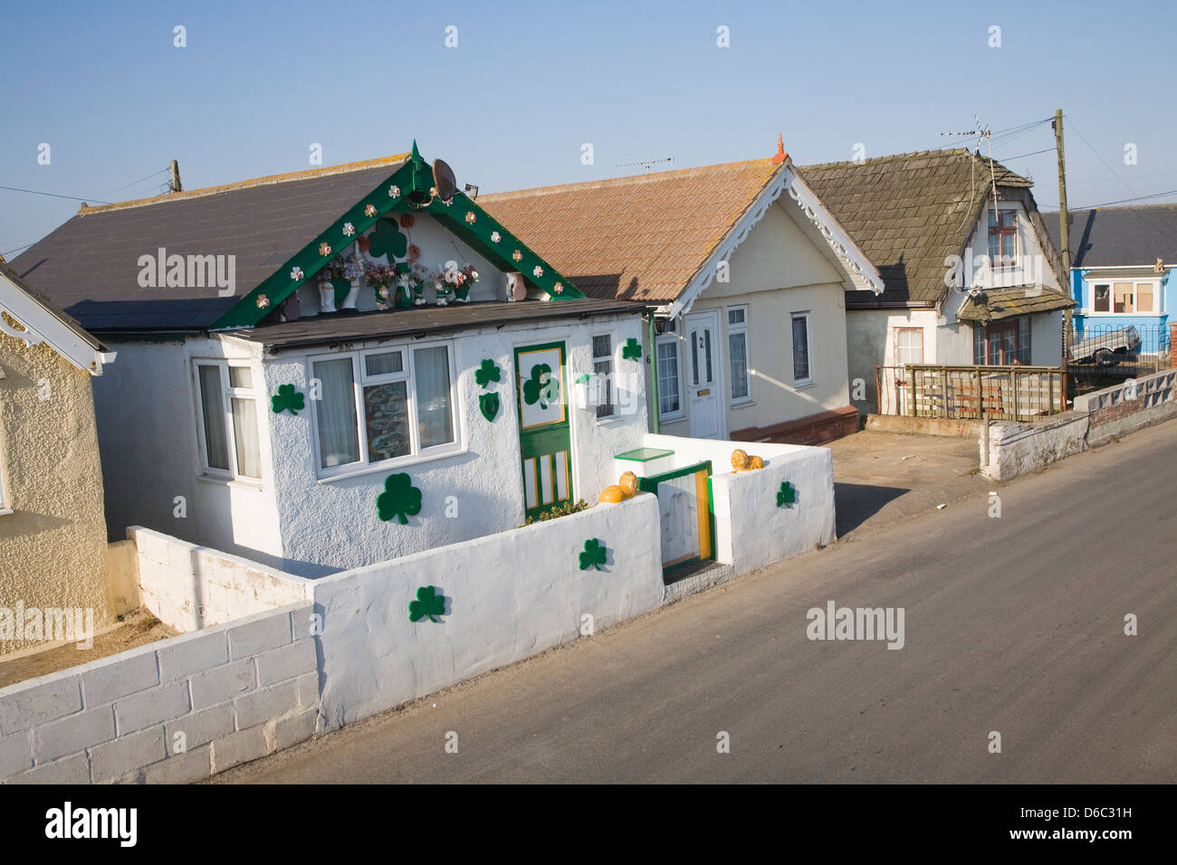 Irish themed property in Brooklands estate Jaywick, Essex, regarded as