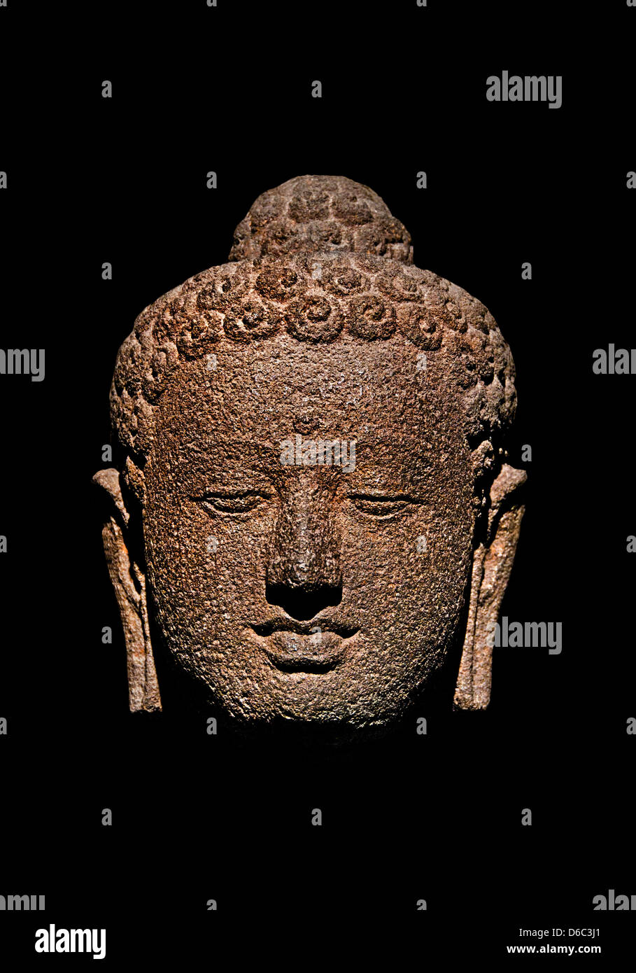 Jina Candi Borobudur Central Java 7th - 9th century  Andesite Indonesia Stock Photo