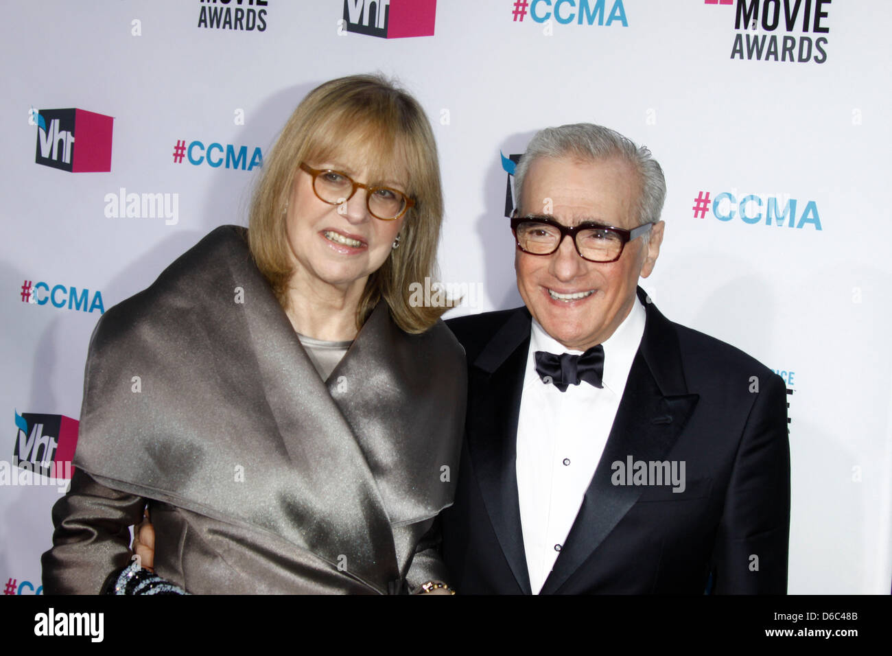 Director Martin Scorsese and his wife, producer Helen Morris arrive at the 17th Annual Critics' Choice Movie Awards at Hollywood Palladium in Los Angeles, USA, on 12 January 2012. Photo: Hubert Boesl Stock Photo