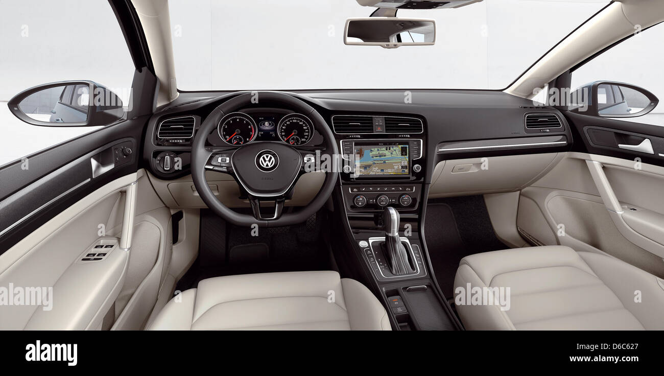 HANDOUT - An undated handout picture by Volkswagen shows the interior of  the new VW Golf 7 in Wolfsburg, Germany. Volkswagen presented the 7th  generation of their VW Golf series in Berlin