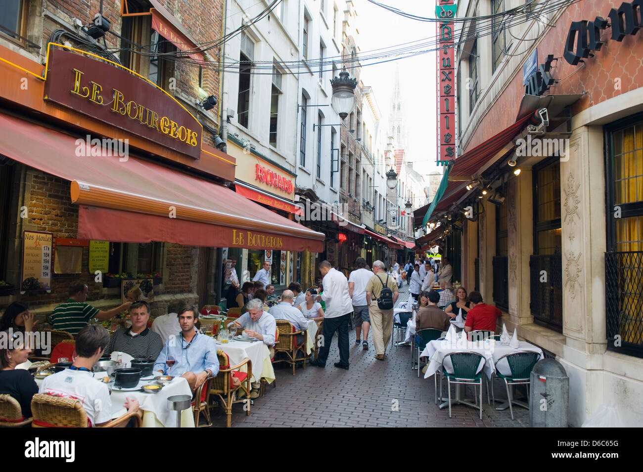 outdoor dining restaurant, Brussels, Belgium, Europe Stock Photo Alamy