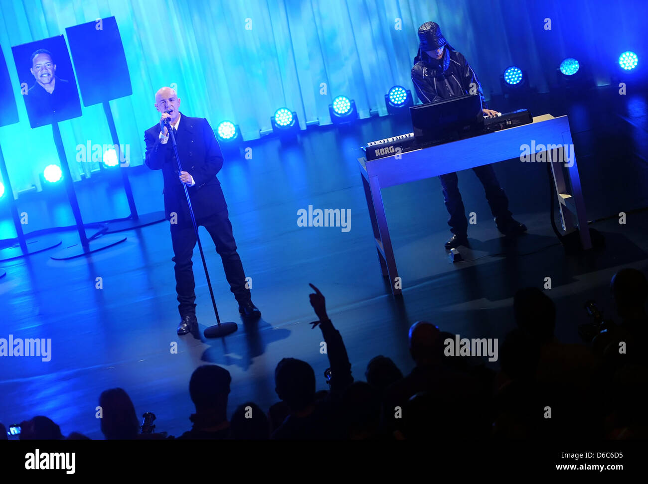 Neil Tennant (L) and Chris Lowe of the British electronic dance music