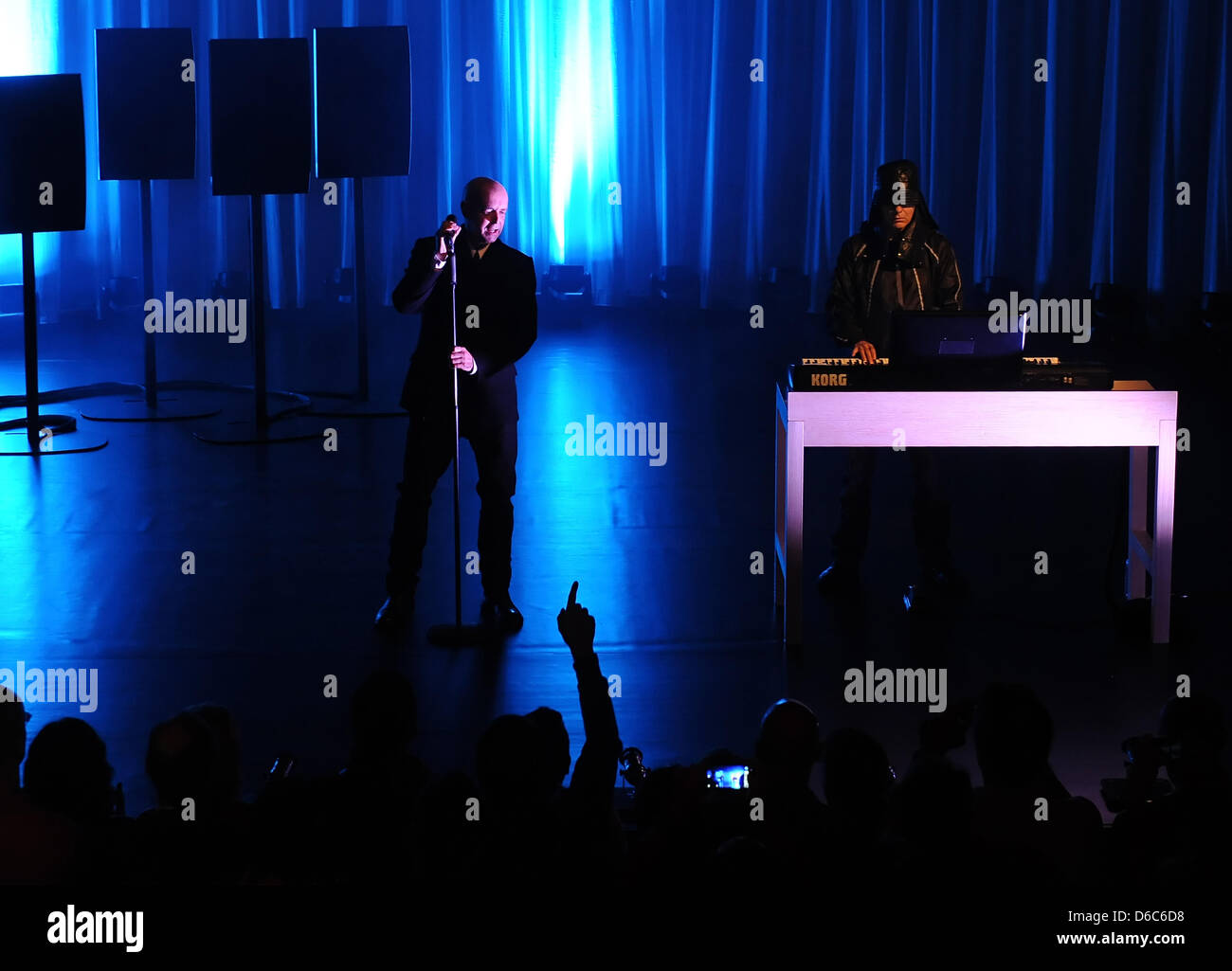 Neil Tennant (L) and Chris Lowe of the British electronic dance music