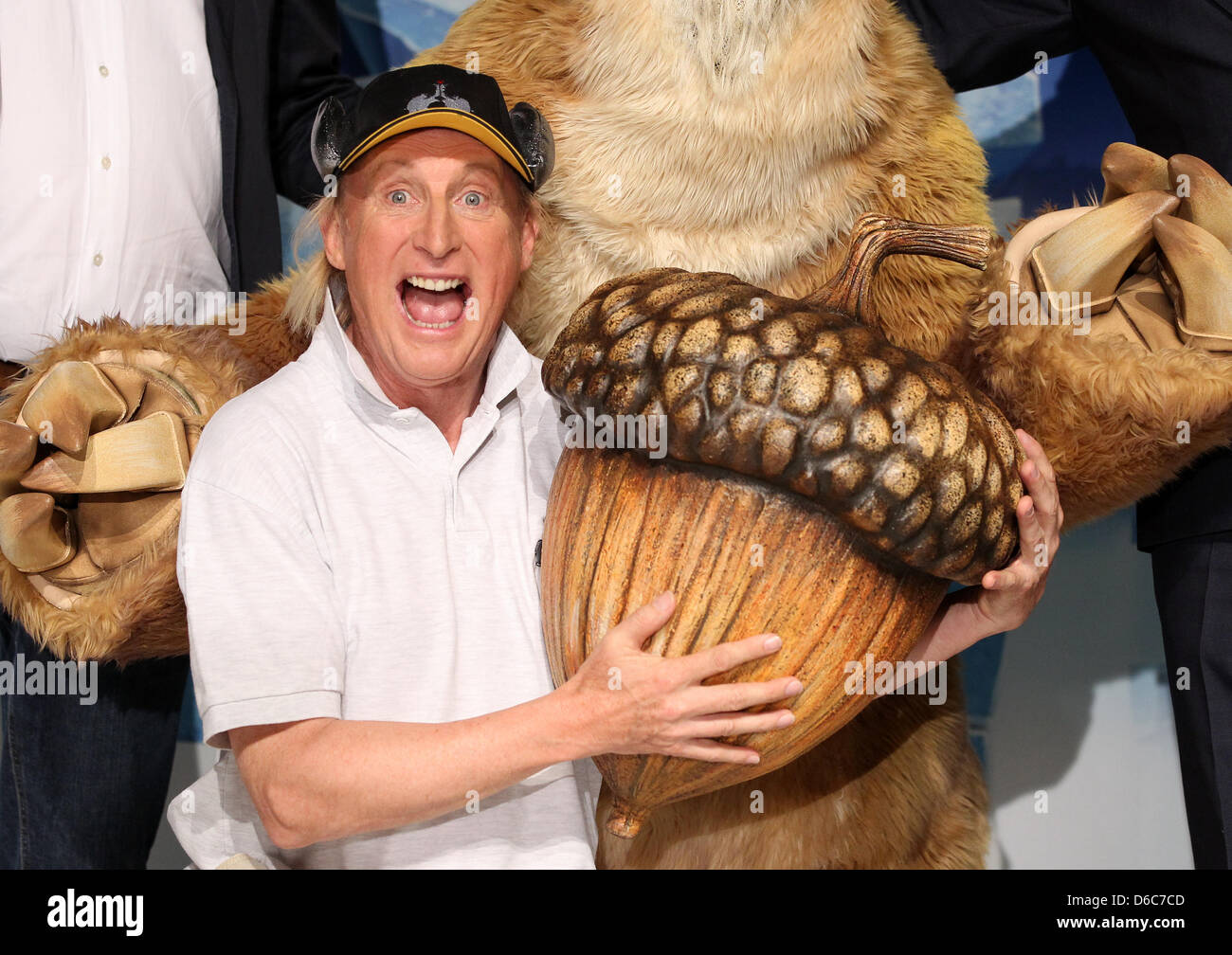 Comedian Otto Waalkes poses at a press conference on the arena-show 'Ice-Age Live! A Mammothy Adventure' in Hamburg, Germany, 05 September 2012. Waalkes will be the voice of Sid, just as in the German versions of the ICe-Age movies. The show will tout 14 German cities between November 2012 and March 2013. Photo: CHRISTIAN CHARISIUS Stock Photo