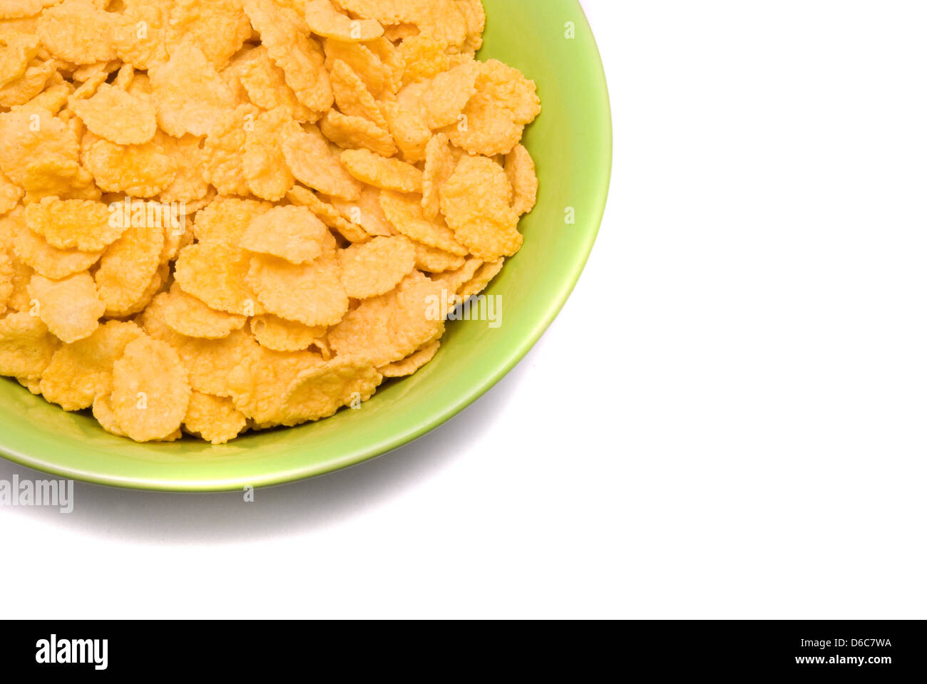 Corn flakes. Macro studio white background Stock Photo - Alamy