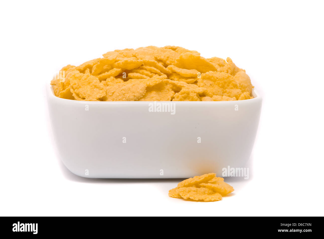 Corn flakes. Macro studio white background Stock Photo Alamy