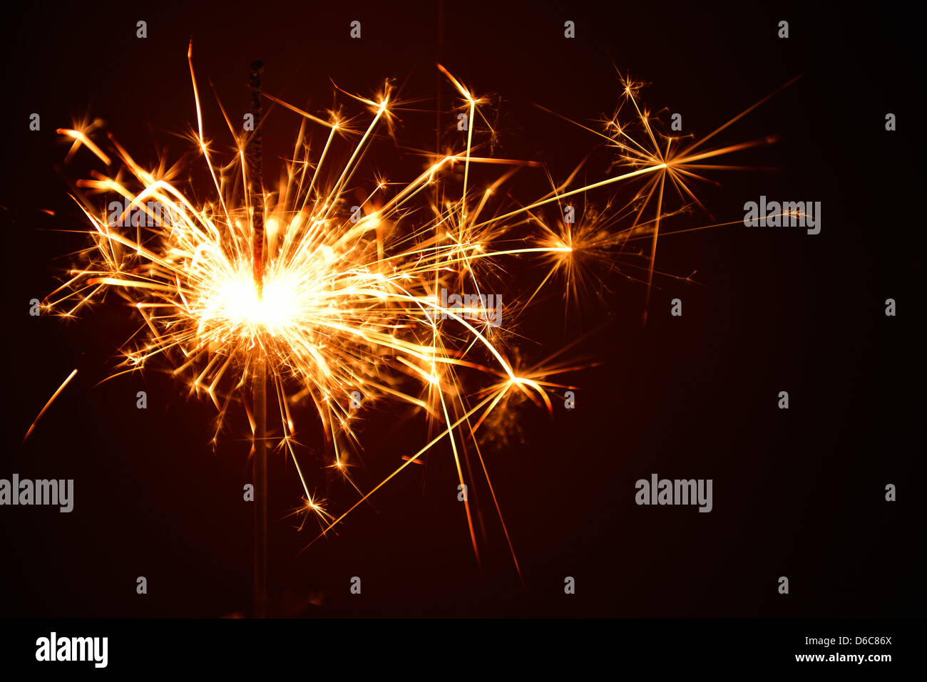 Sparkler sparks Stock Photo