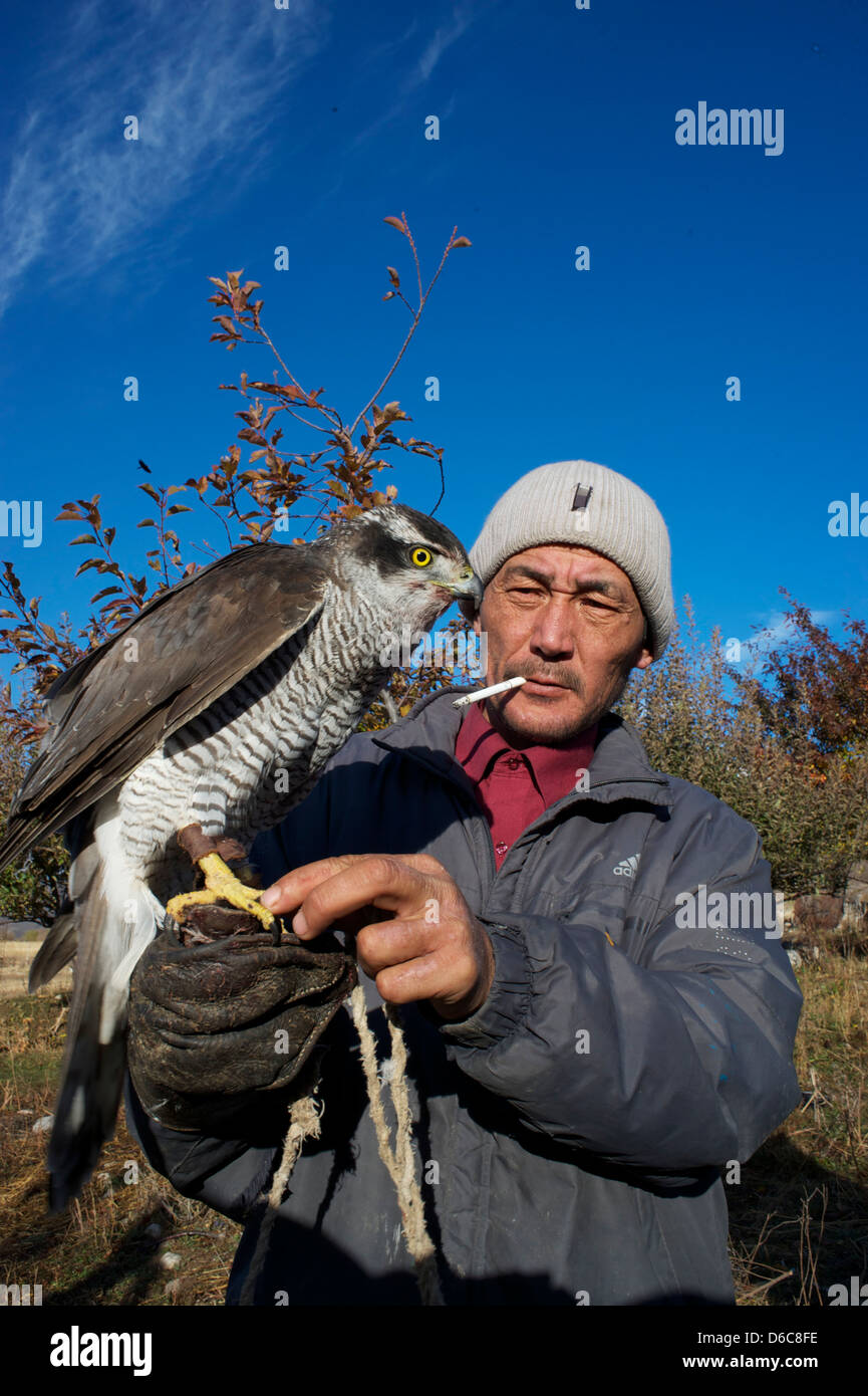 proud bird hunter, Stock Photo