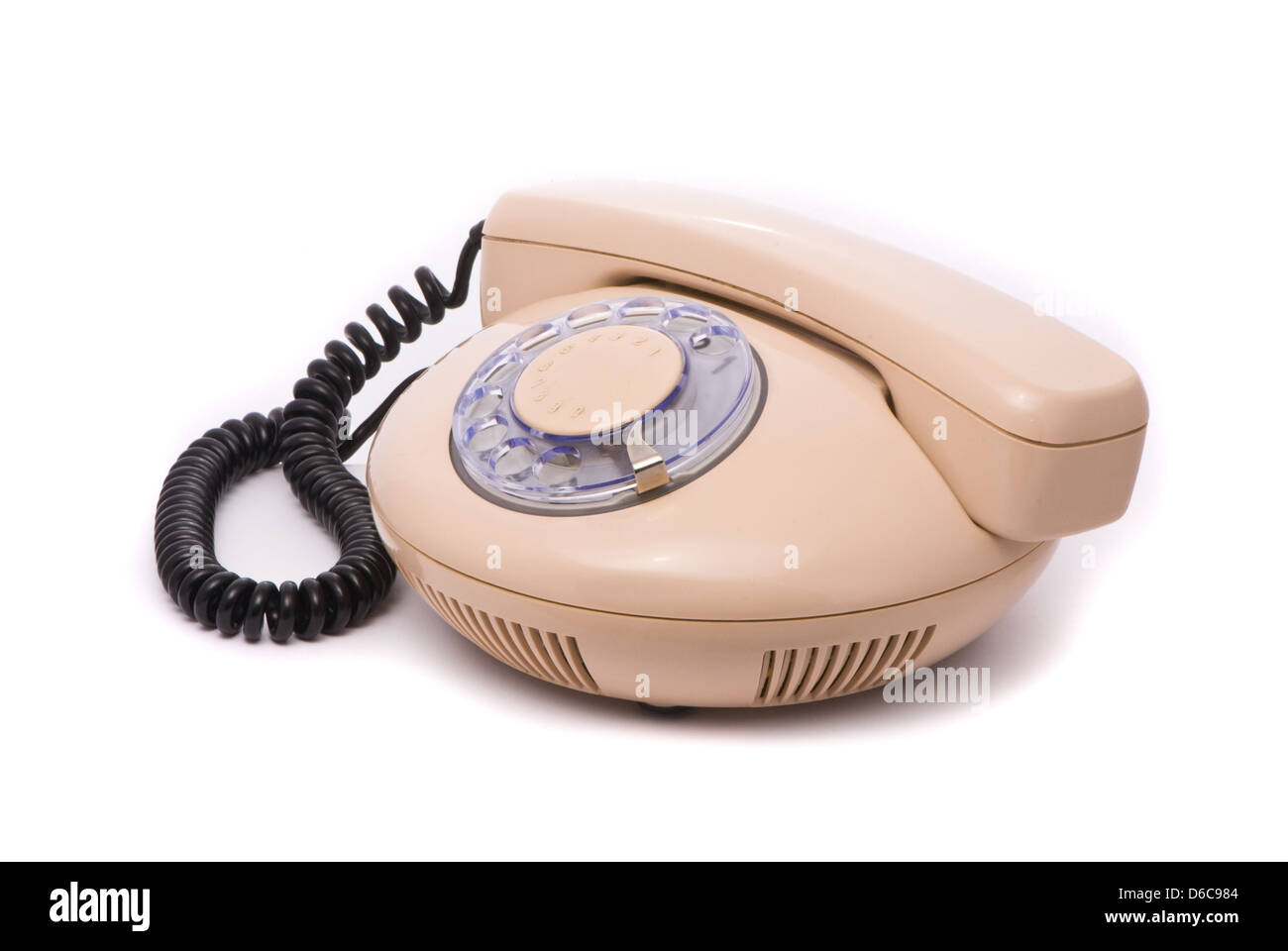 Old phone isolated on white background Stock Photo