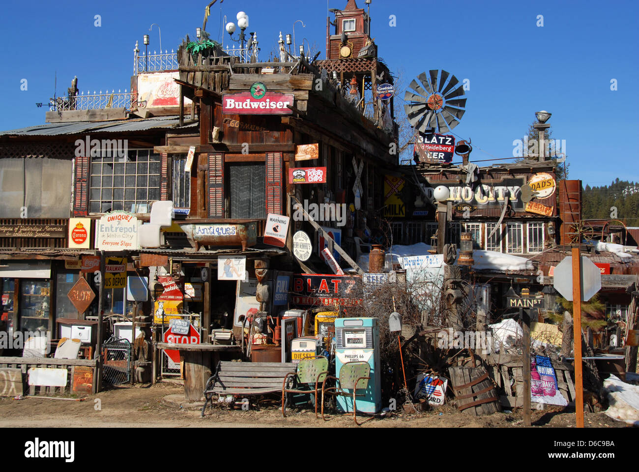 Second hand store, Idaho City, frontier town, Idaho Stock Photo Alamy