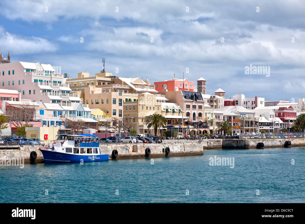 Waterfront of Hamilton, Bermuda. Stock Photo