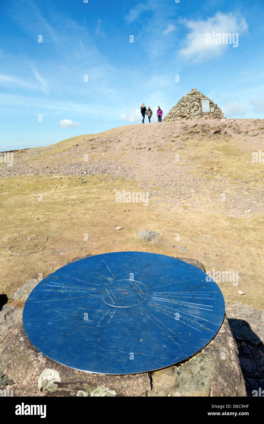 Dunkery Beacon; Cairn at Summit and Landmark; Exmoor; Somerset Stock Photo
