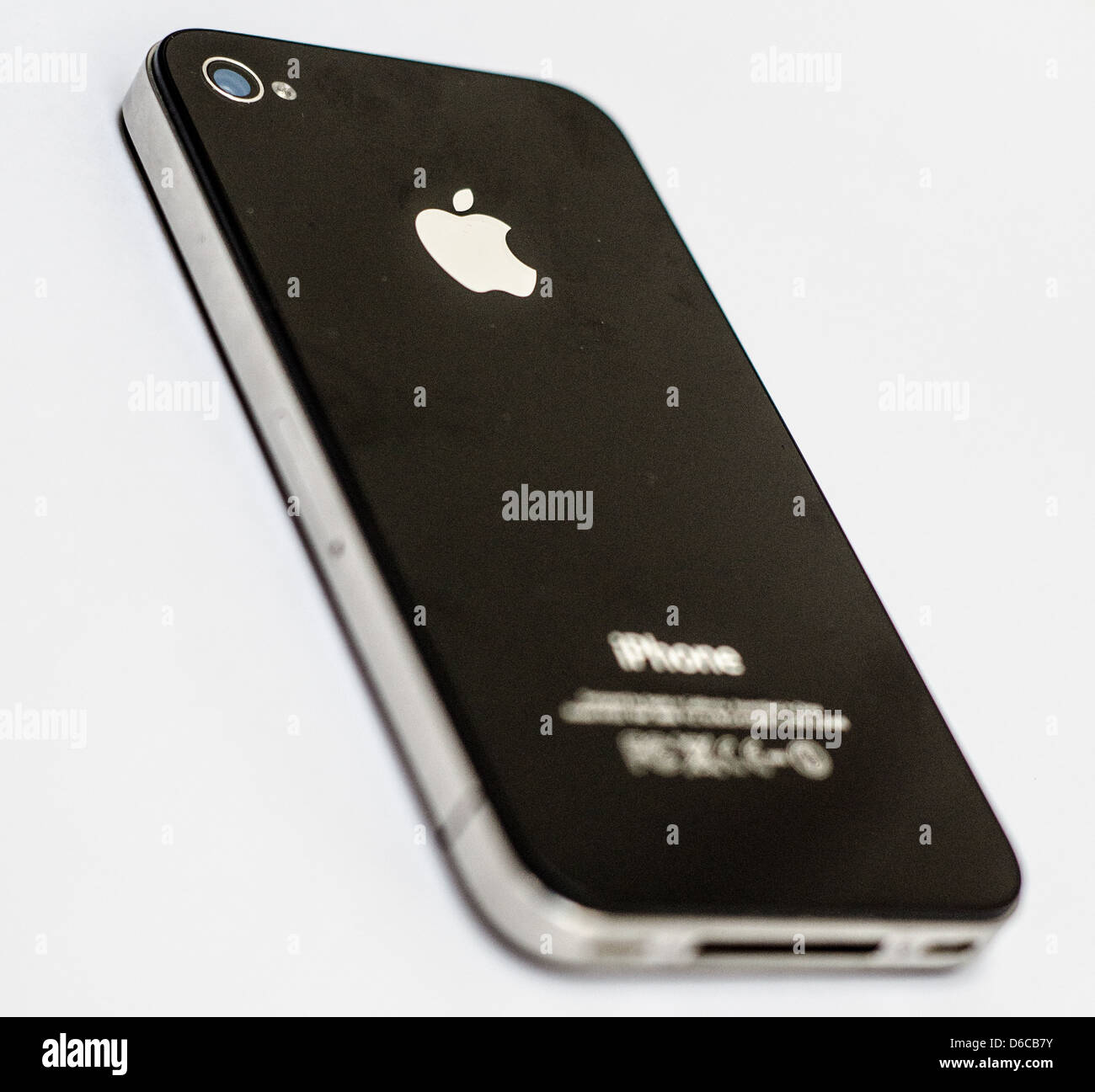 Back case of Apple iPhone. Stock Photo