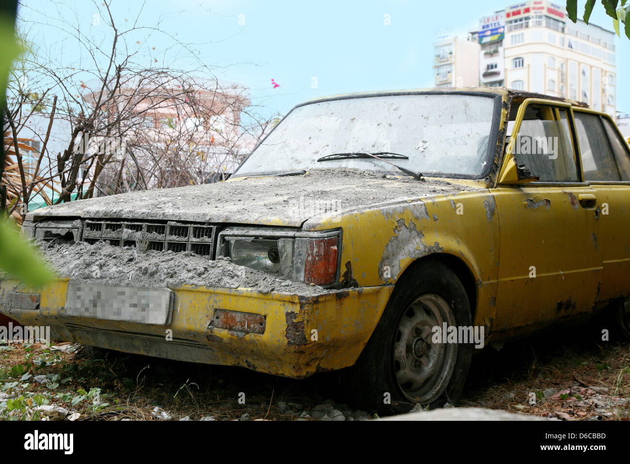 Old car in Vietnam Stock Photo Alamy