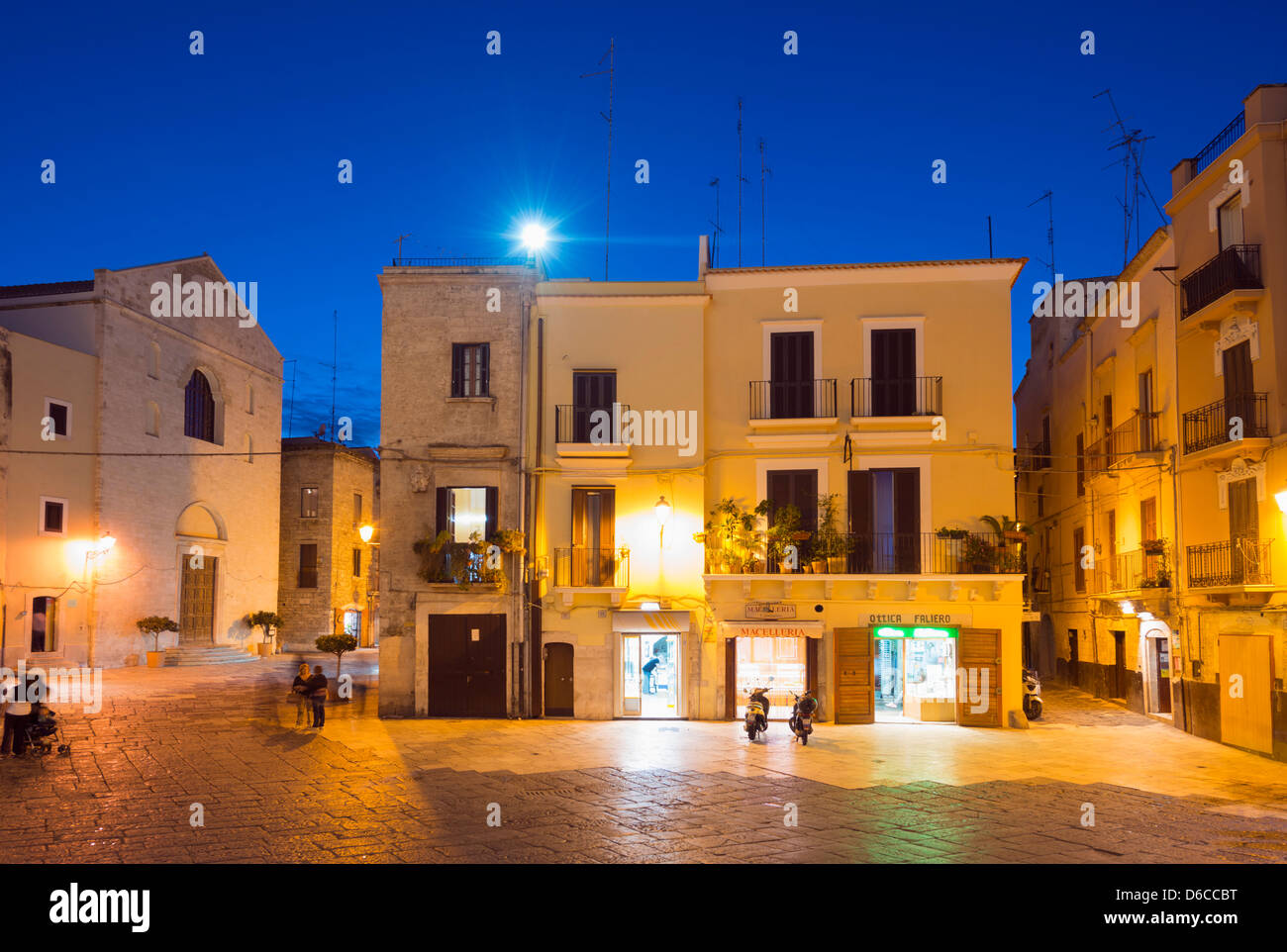 Europe, Italy, Puglia, Bari, town Piazza Stock Photo