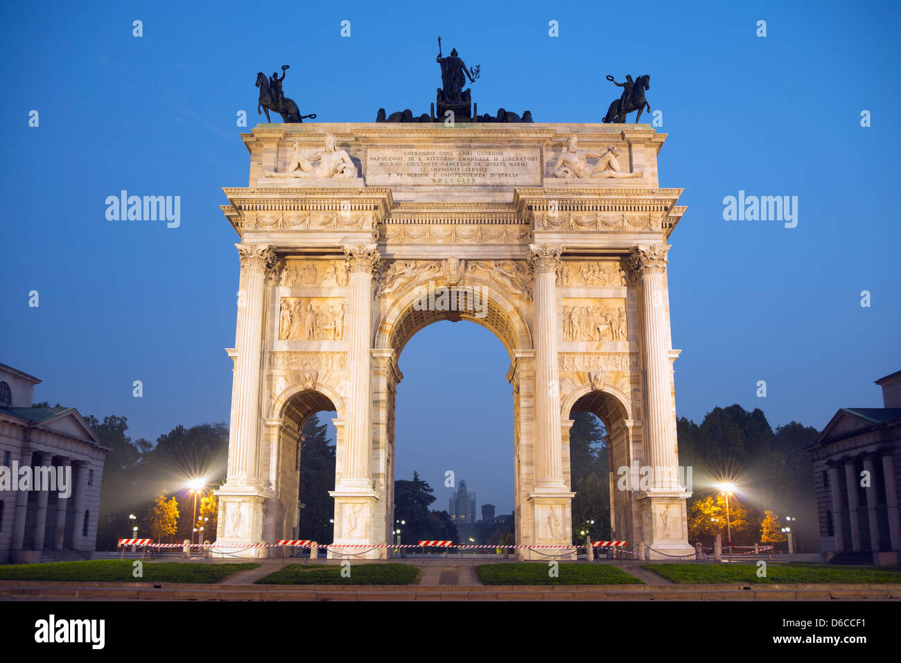 Europe, Italy, Lombardy, Milan, Arco della Pace Stock Photo