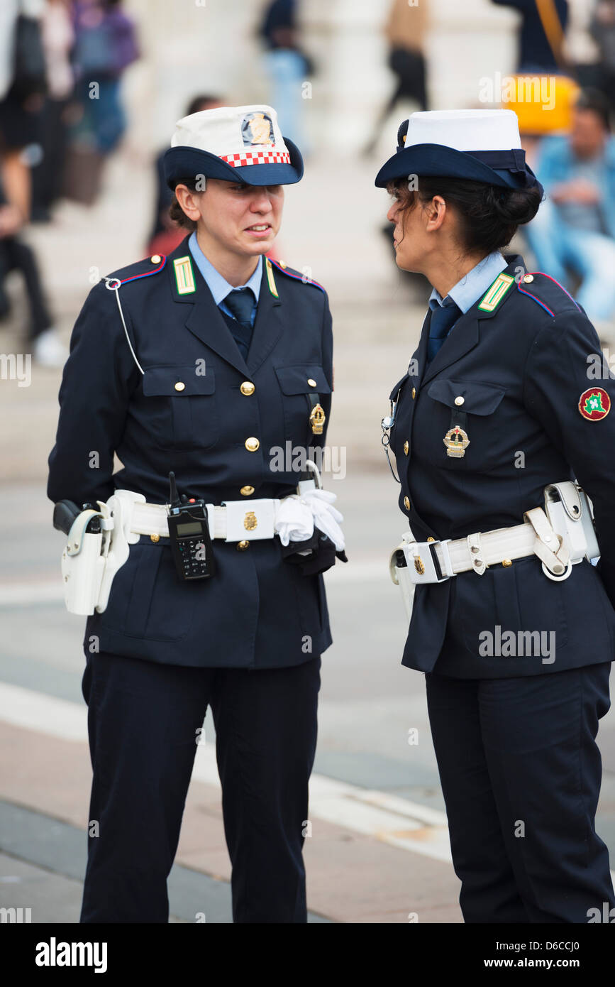 Europe, Italy, Lombardy, Milan, police officers Stock Photo
