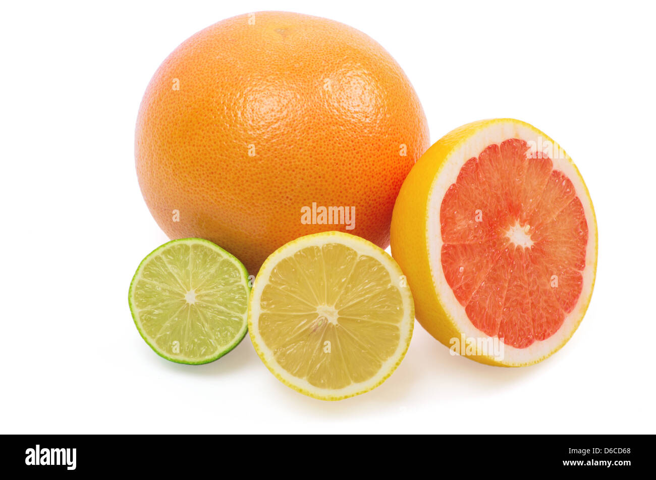 Image of a fresh whole lime, lemon and orange isolated on white Stock ...