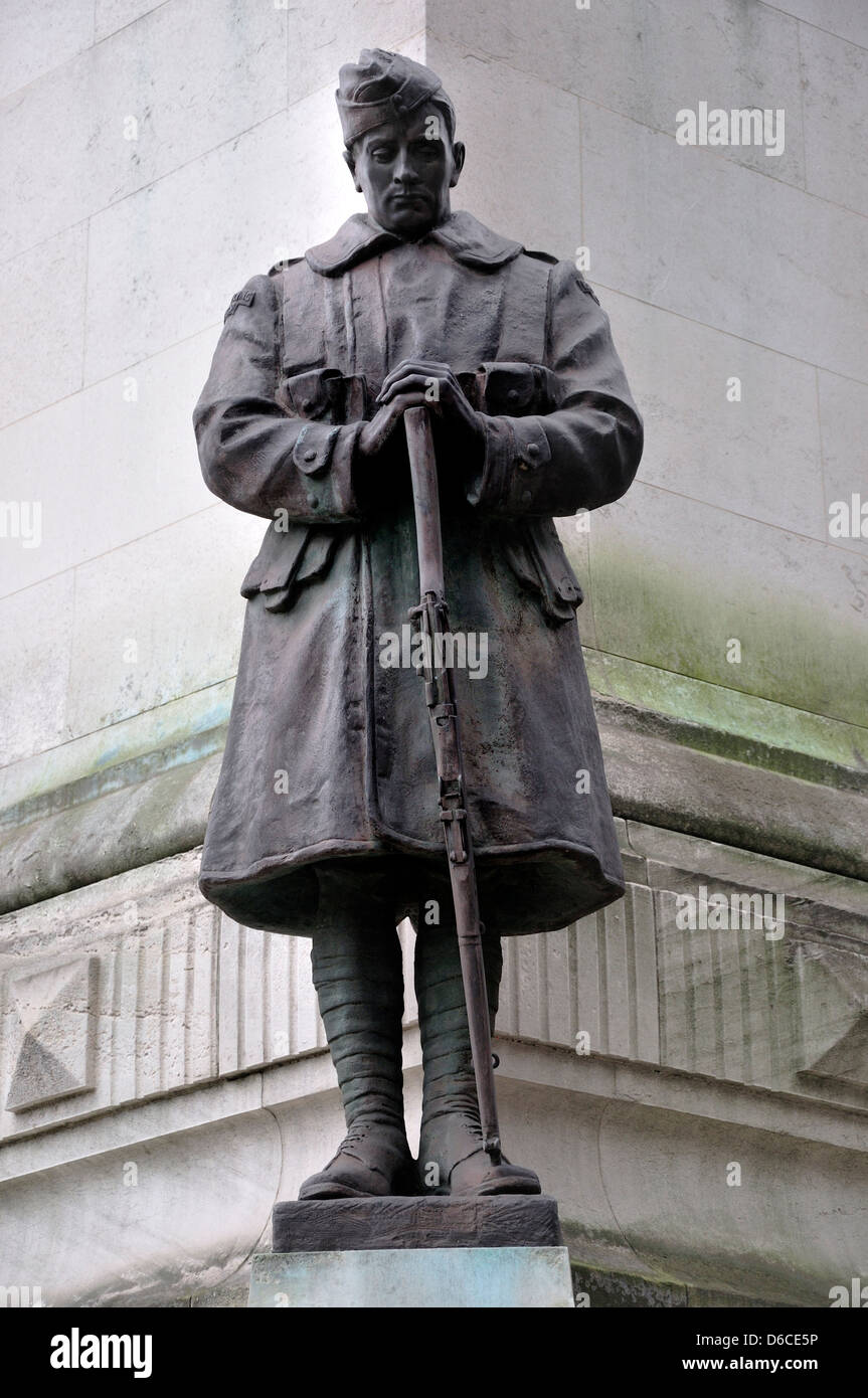 London, England, UK. War Memorial, Euston Square. (Reginald Wynn Owen; 1921) Stock Photo