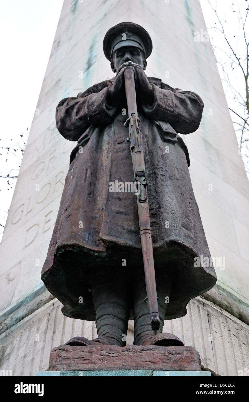 London, England, UK. War Memorial, Euston Square. (Reginald Wynn Owen; 1921) Stock Photo