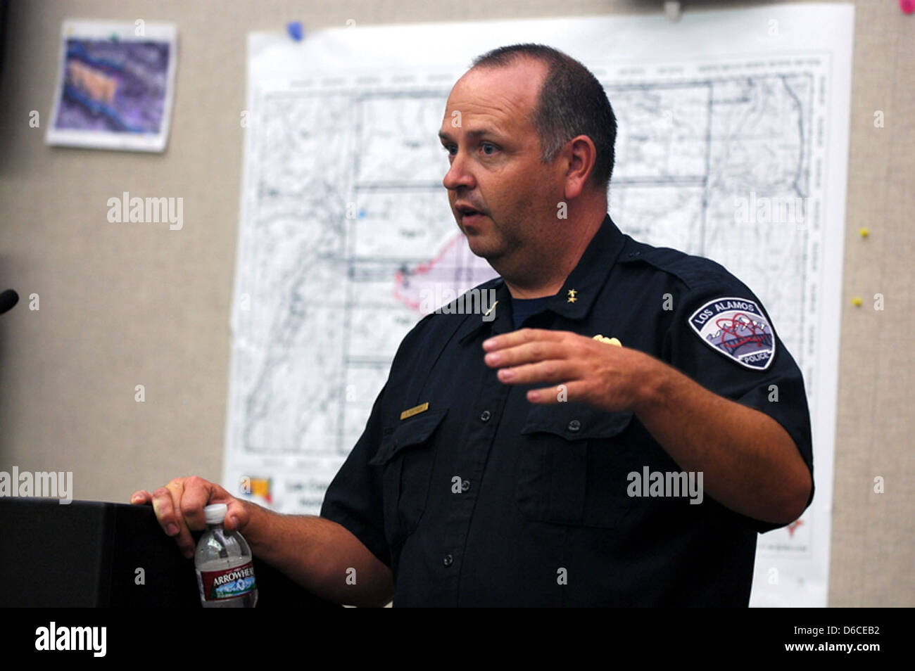 Los Alamos Police Dept. briefing Stock Photo Alamy