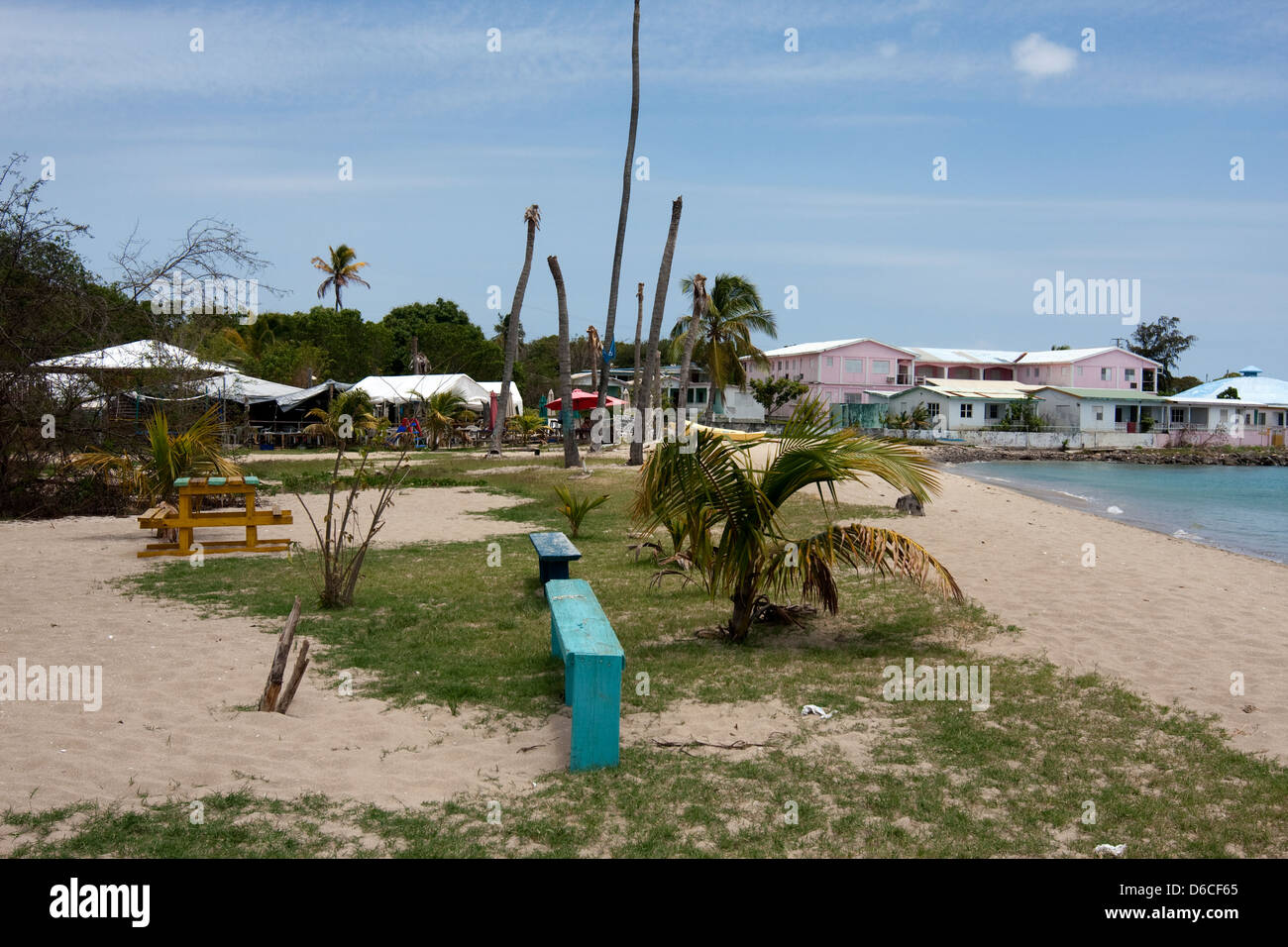 Beach view, Nevis island in the Caribbean Stock Photo