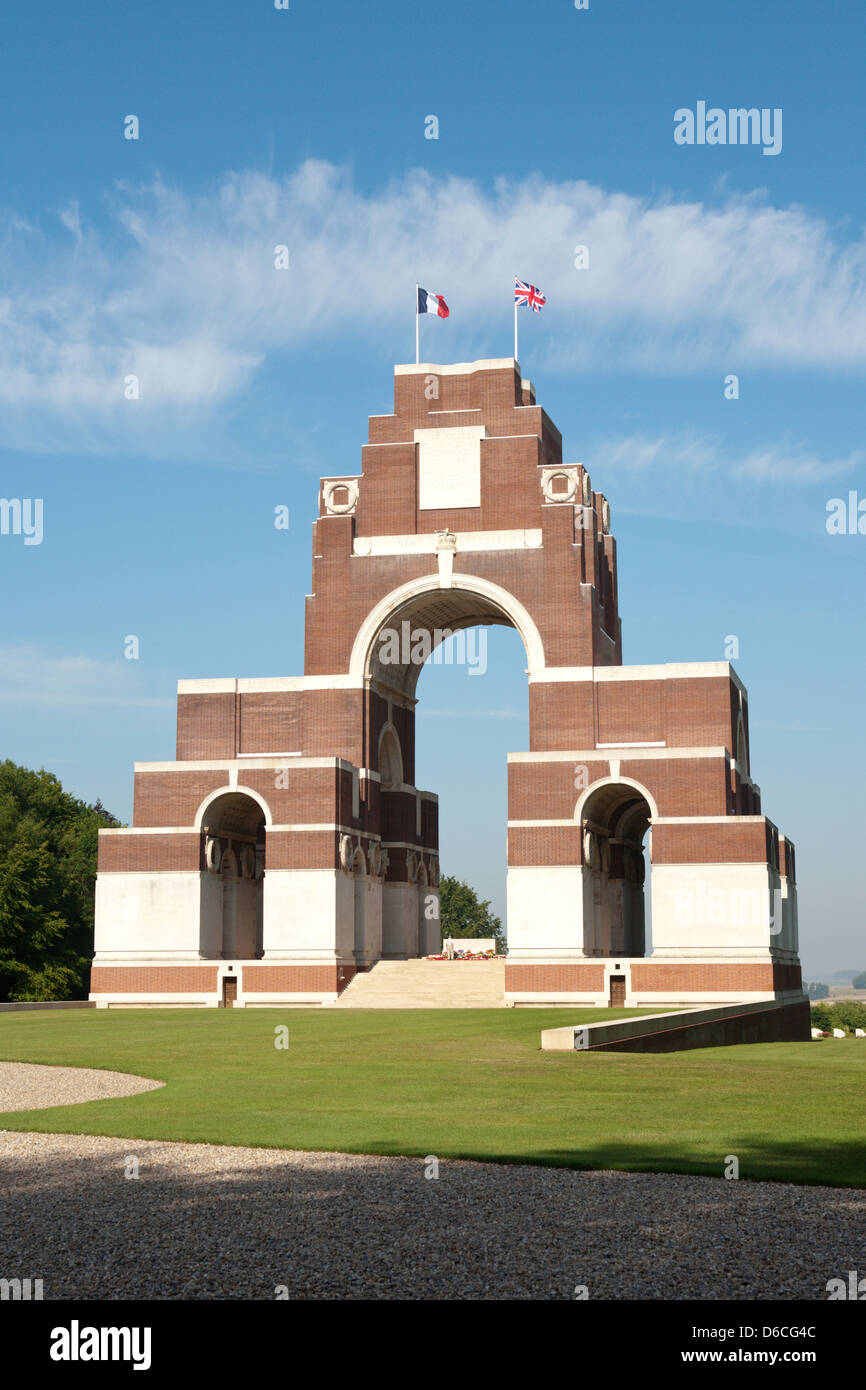 The Thiepval Memorial, the Memorial to the Missing of the Somme, France. Designed by Sir Edwin Lutyens. Stock Photo