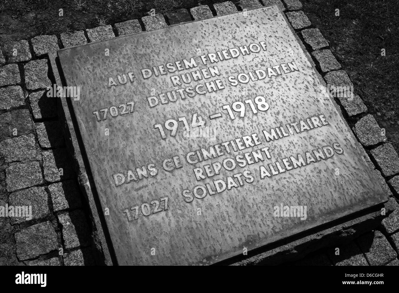 Fricourt German World War One Cemetery Fricourt France on the western front. Stock Photo