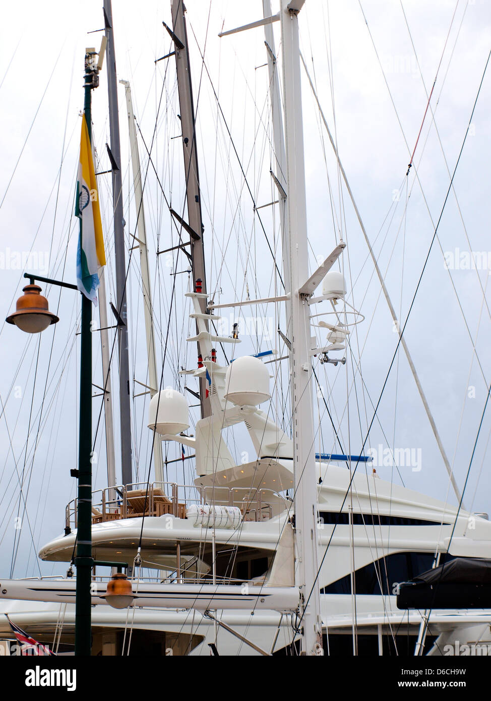 Sailboat Rudder Ropes Details of sailboat, ropes Stock Photo - Alamy