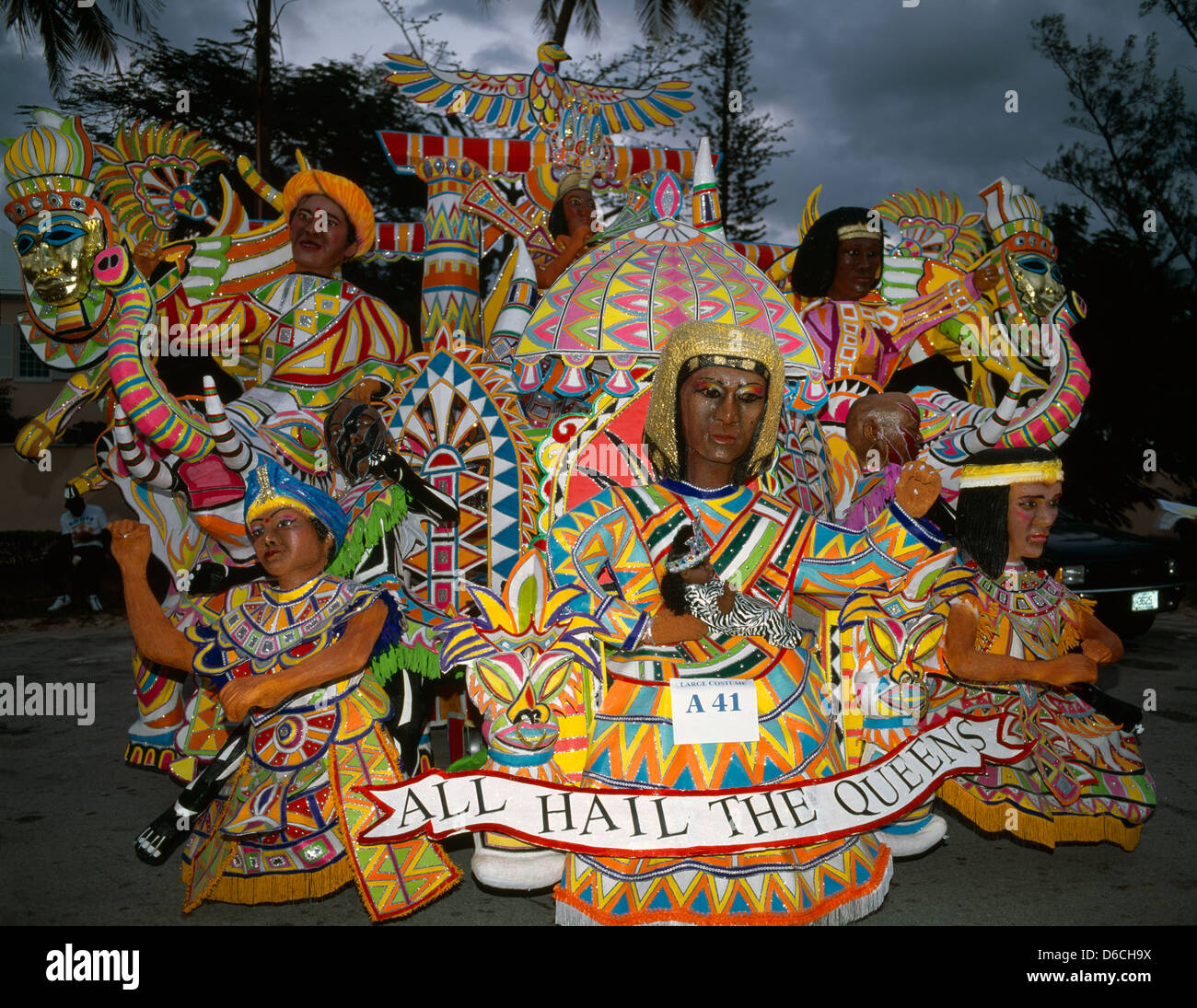 Carnival Float At Junkanoo Festival, Nassau, Bahamas Stock Photo