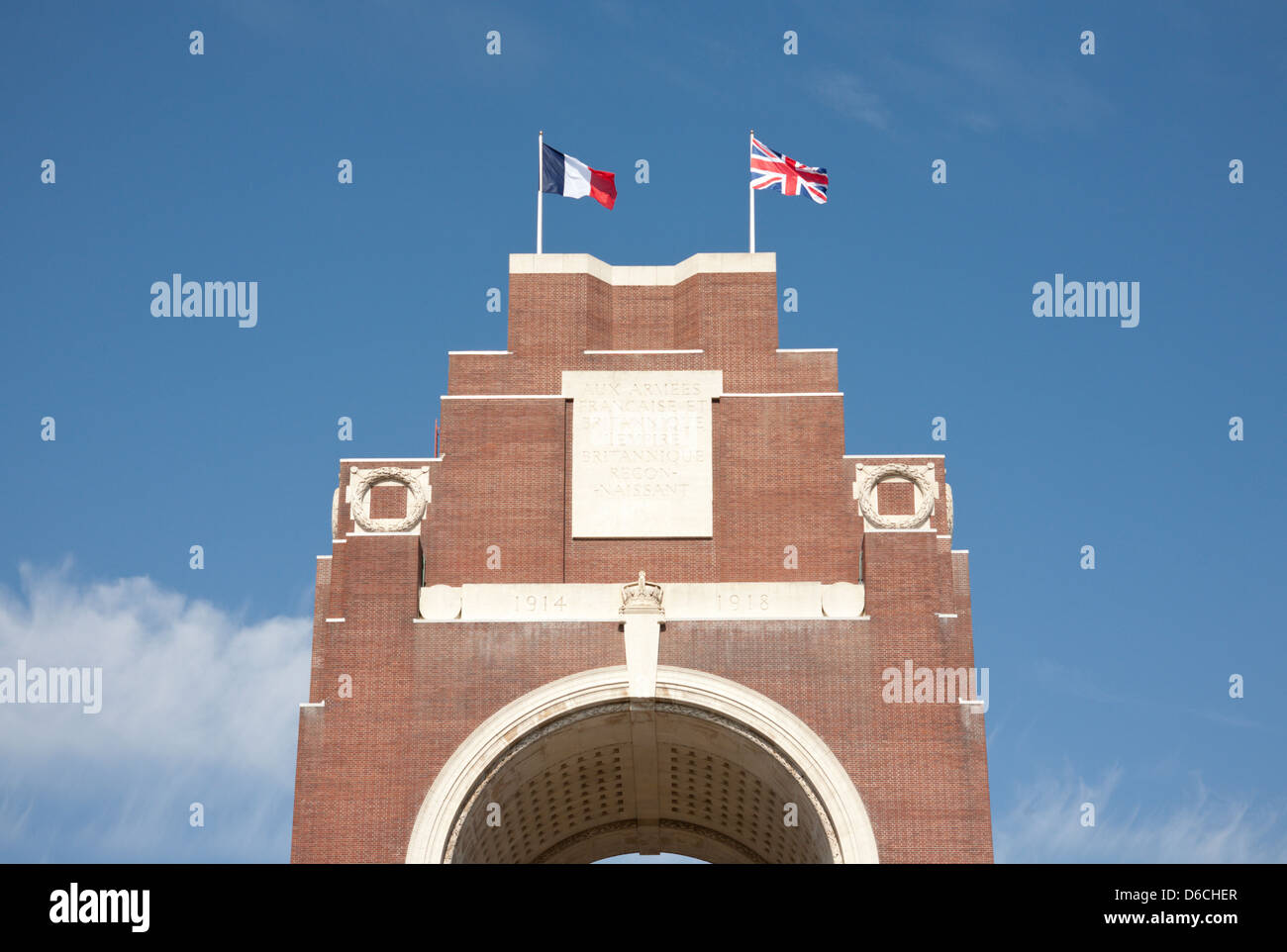 The Thiepval Memorial, the Memorial to the Missing of the Somme, France. Designed by Sir Edwin Lutyens. Stock Photo