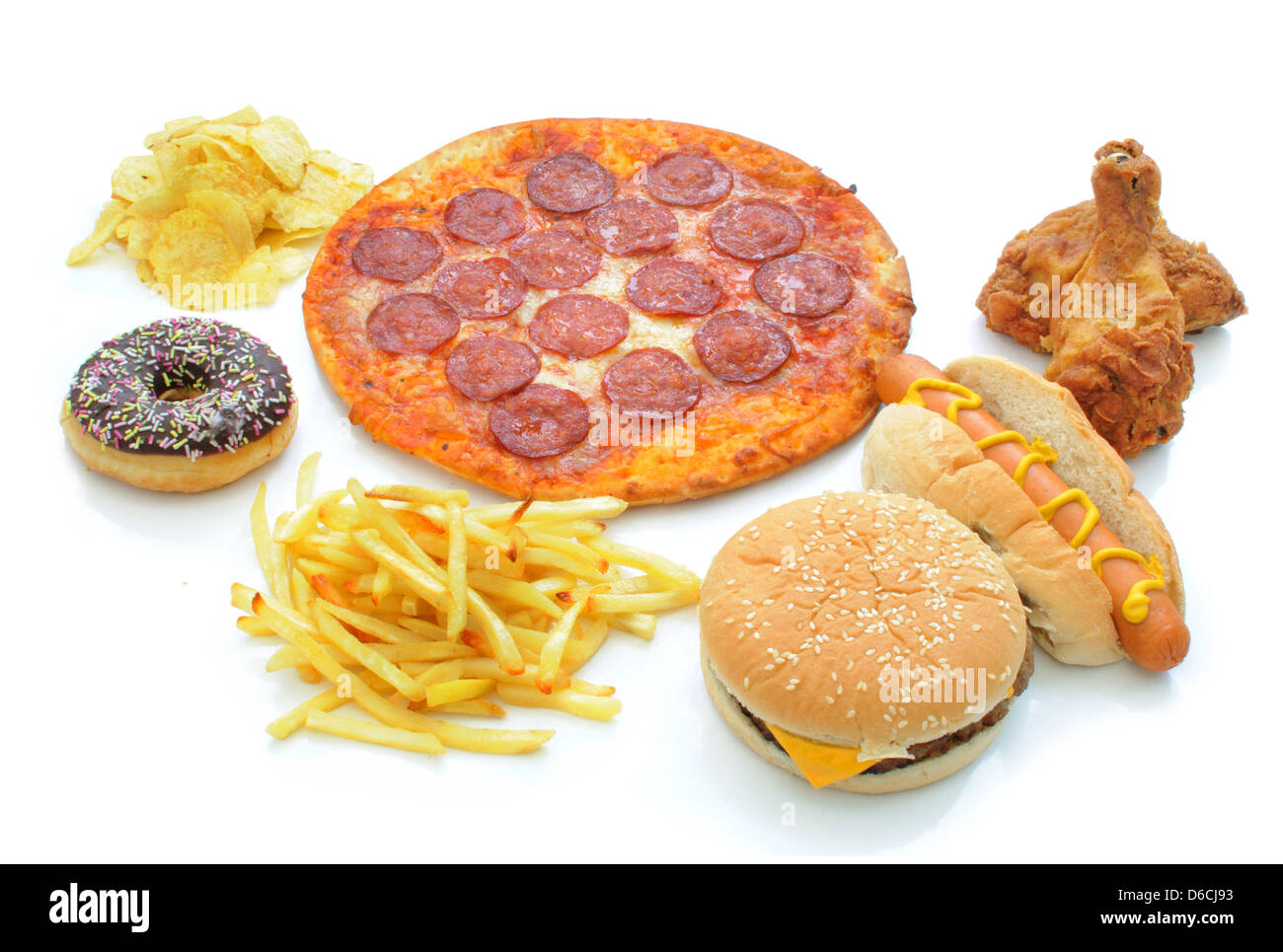 Fast food collection Stock Photo