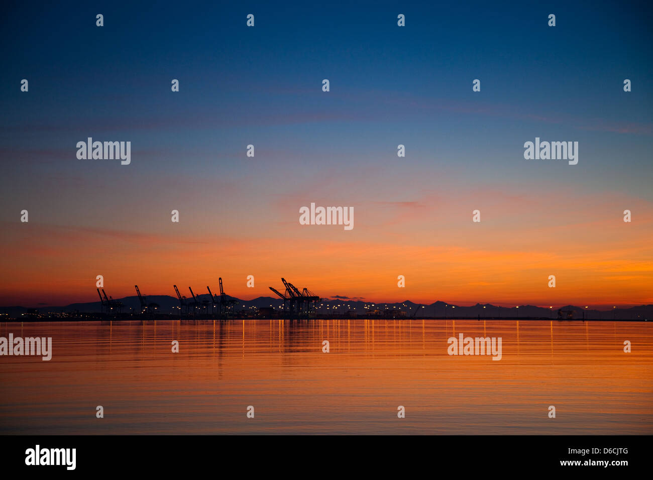 Sunset at Tsawwassen looking over the Strait of Vancouver