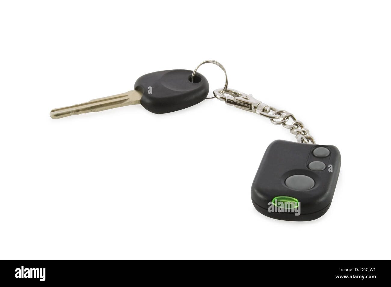Car alarm system isolated over white Stock Photo