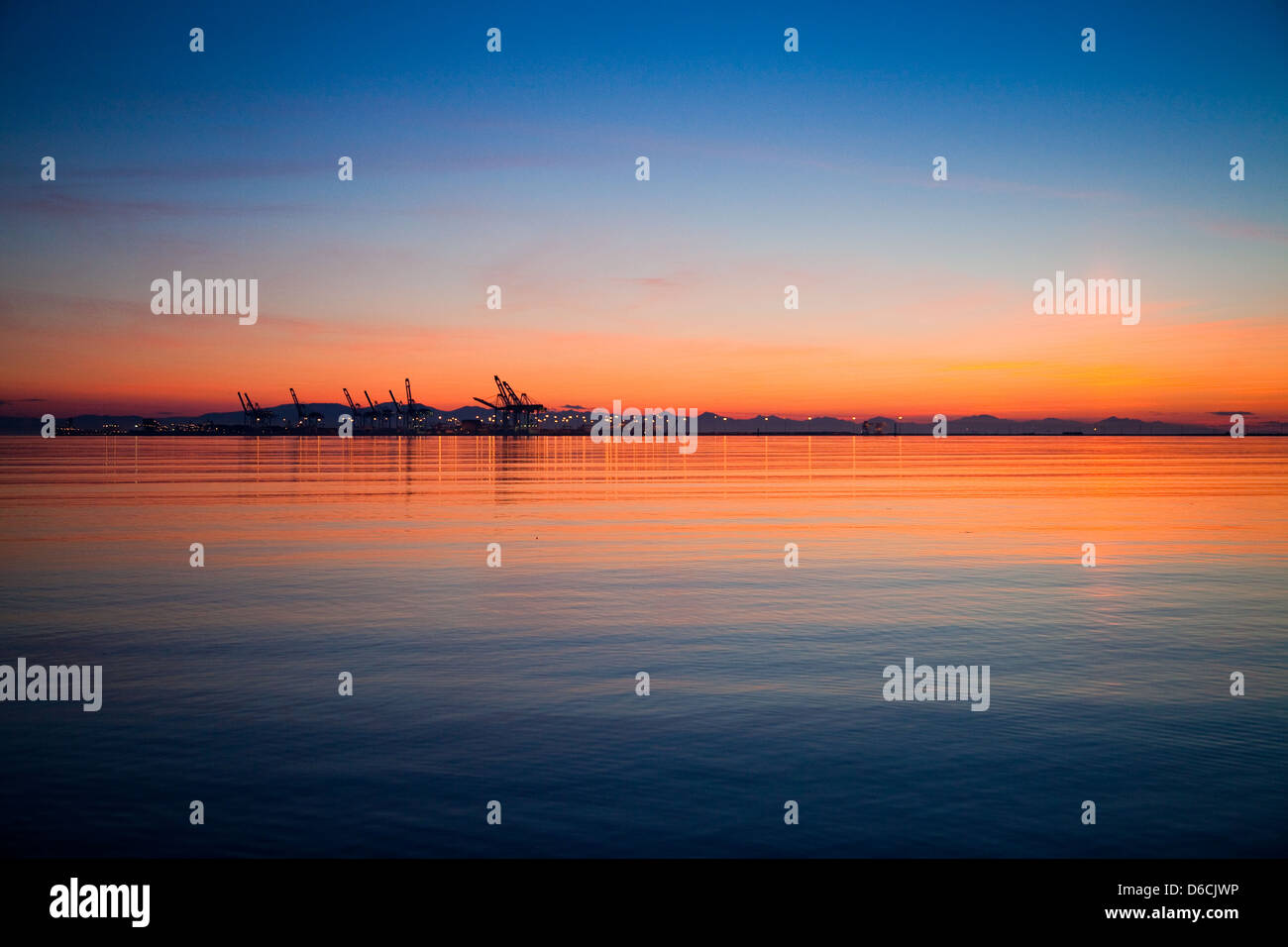 Sunset at Tsawwassen looking over the Strait of Vancouver
