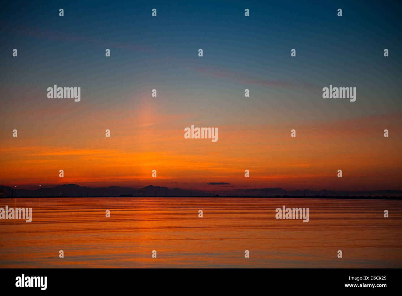 Sunset at Tsawwassen looking over the Strait of Vancouver