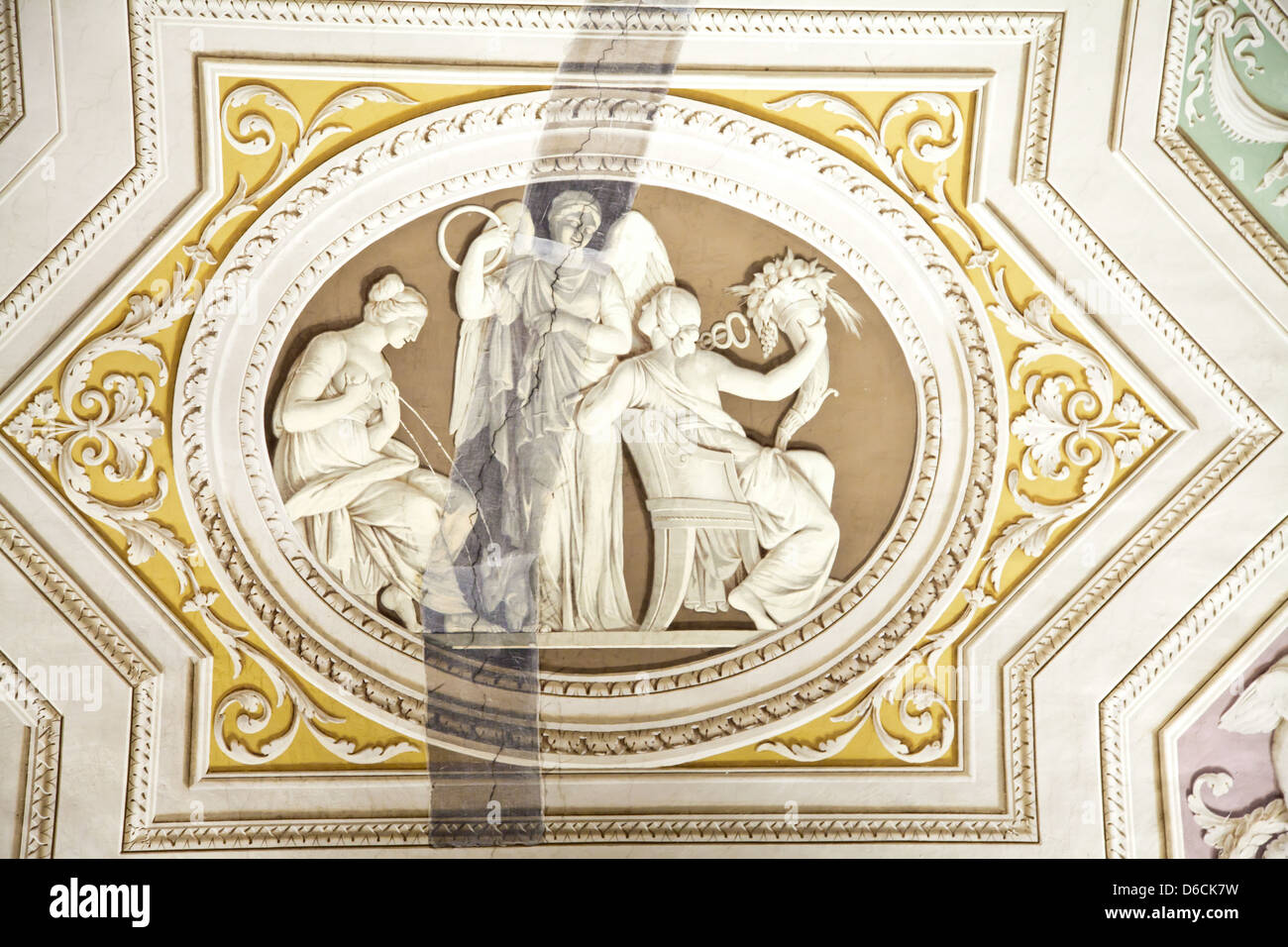 Painting restoration technique Stock Photo Alamy