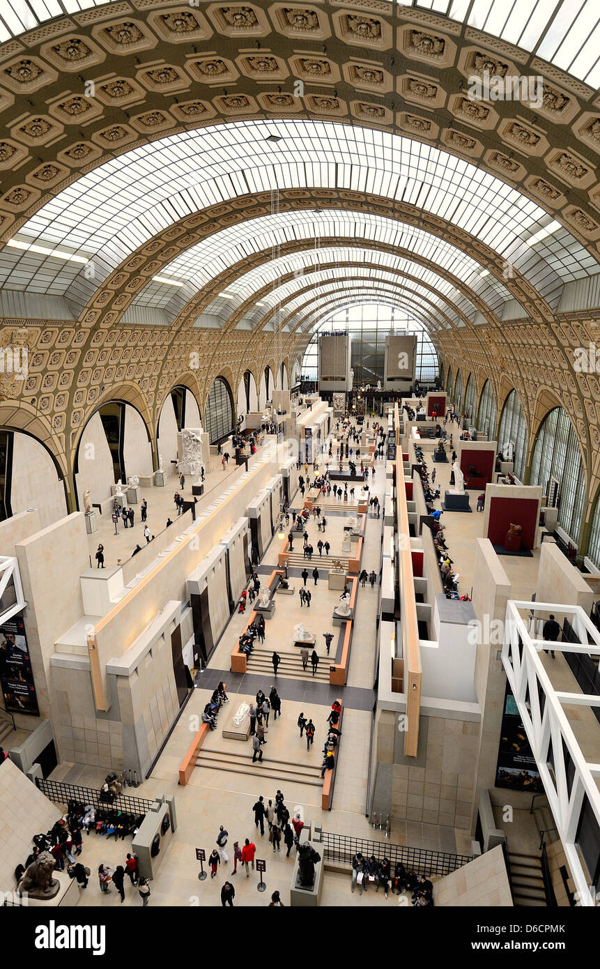 Interior of The Musee d'Orsay Paris France EU Stock Photo