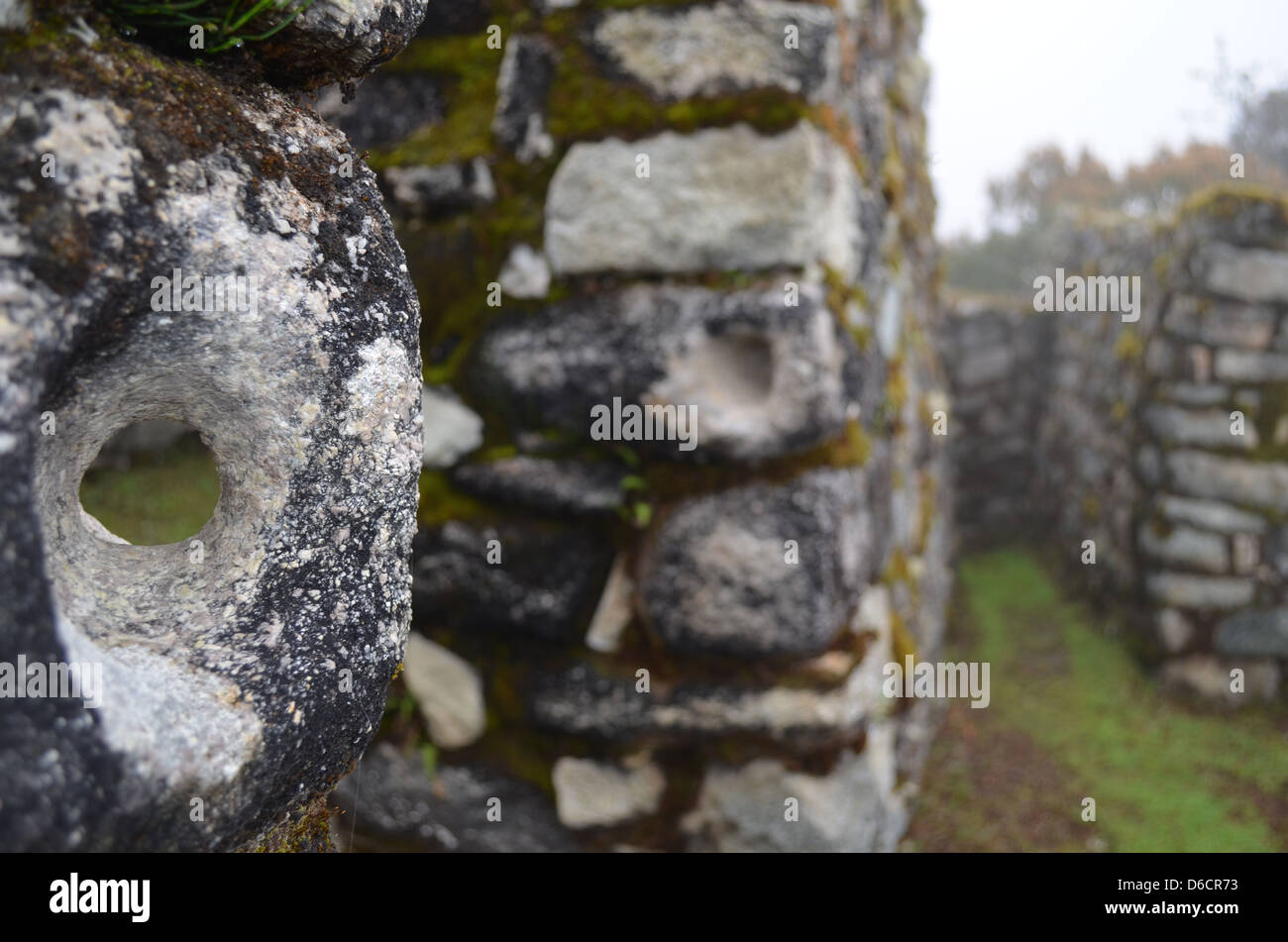 Inca stone walls in ruins near Machu Picchu, Peru Stock Photo - Alamy