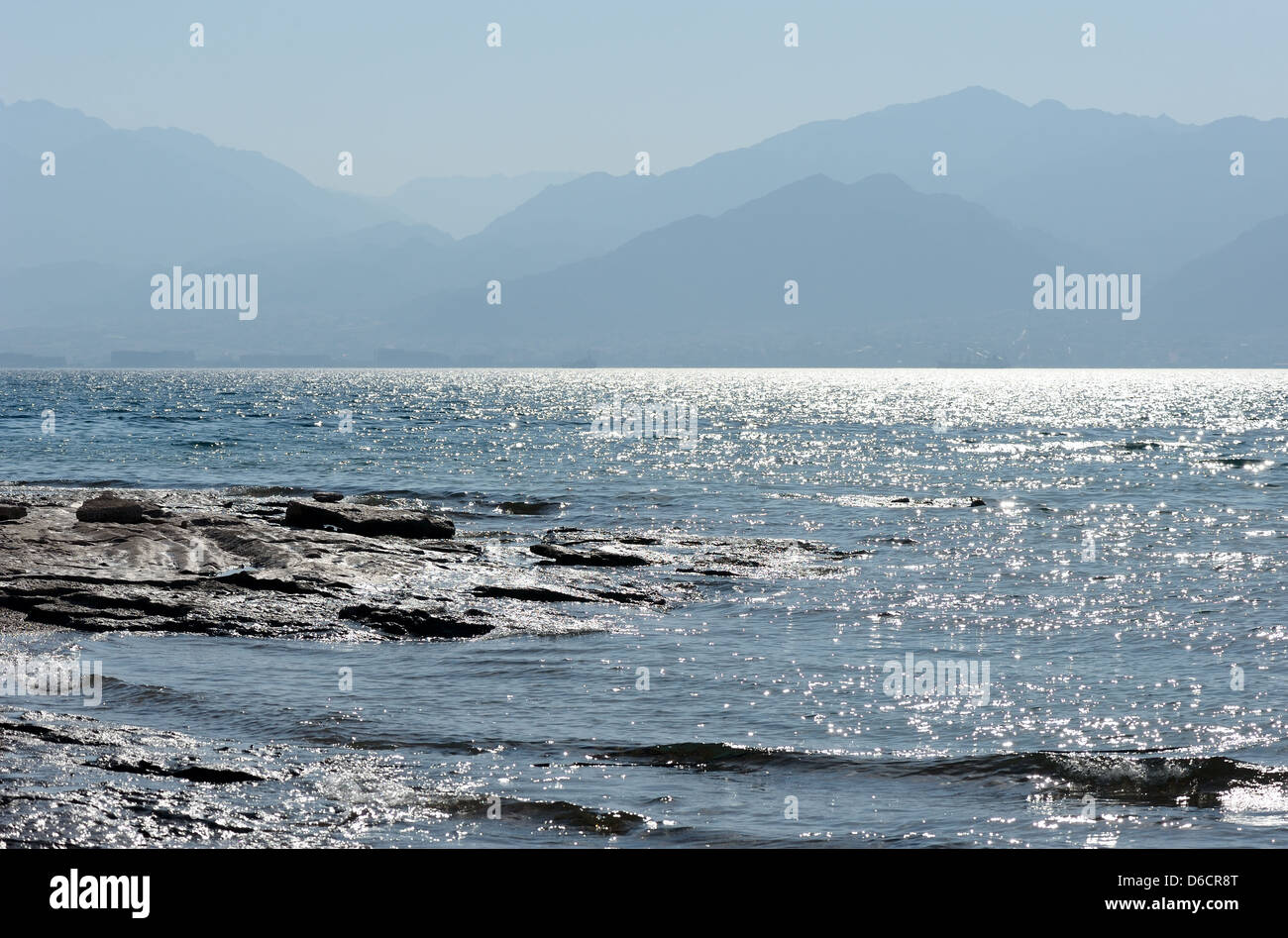 Sea shore in the early morning Stock Photo
